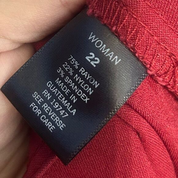 5 for $25🔥Roz & Ali Maroon Studded Pull On Jegging Pants Size 22 - Picture 4 of 6